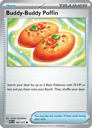 Buddy-Buddy Poffin 184  - Reverse Holofoil ME Ascended Heroes - Common