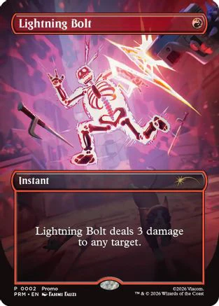 Lightning Bolt (Borderless) (UMP-002) - Unique and Miscellaneous Promos