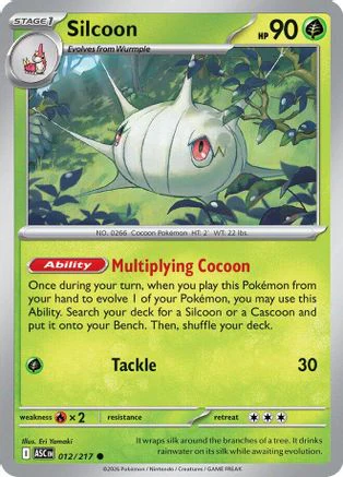 Silcoon 012  - Reverse Holofoil ME Ascended Heroes - Common